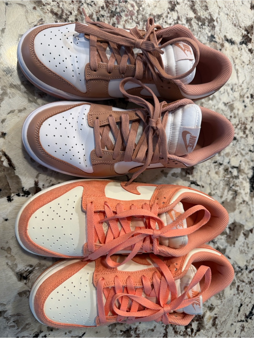 Nike Low-Top Sneakers in White and Coral